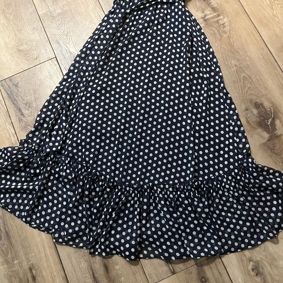 Calvin Klein Black and White Polka Dot Maxi Dress - Picture 3 of 3